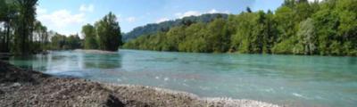  <p>Confluent de l'Aar et de la Gürbe après les travaux d'élargissement et de renaturation - <br class='autobr' />
Photo © HYDRA</p>